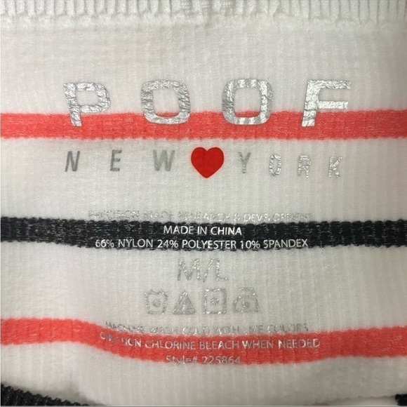 Nwt | Poof! New York Juniors 2 pc. Striped V Neck Cami & Short Set Size M/L - Picture 4 of 7